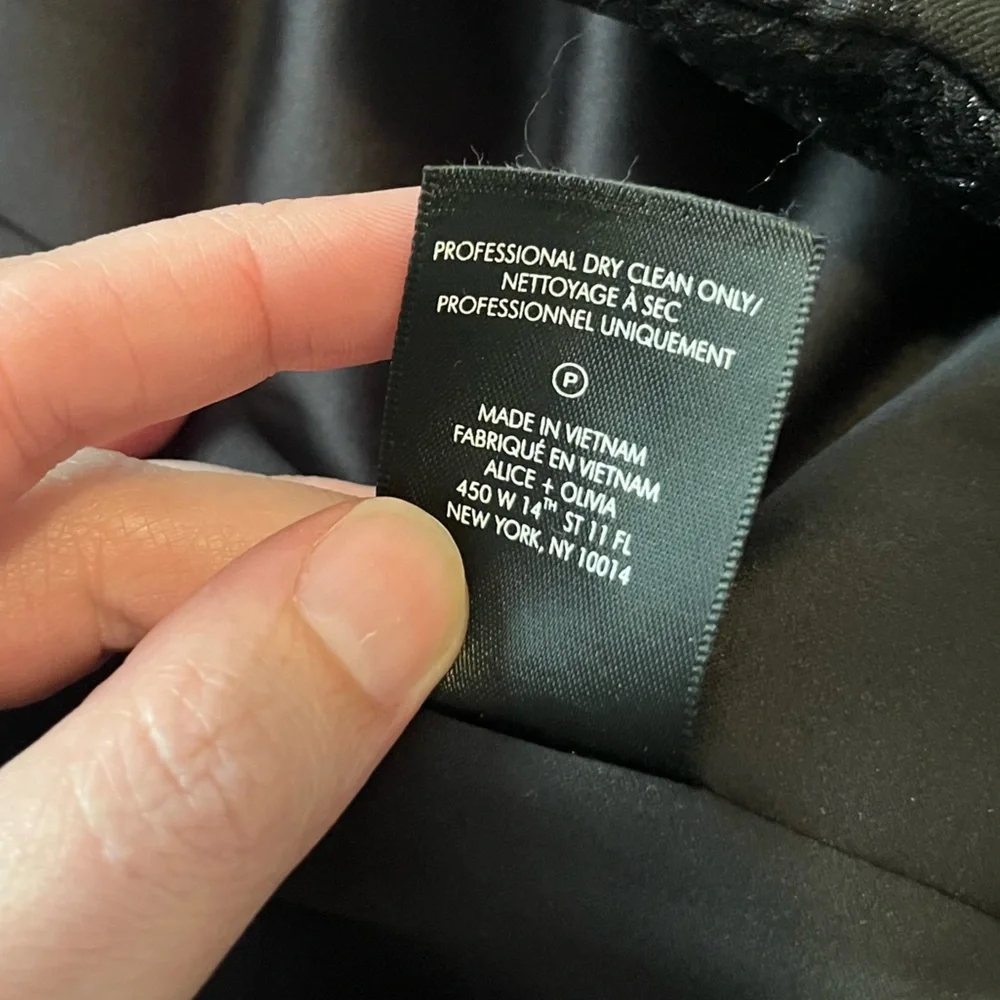 Alice + Olivia Ima Duvet Maxi Puffer Coat Black Metallic Jacquard XS